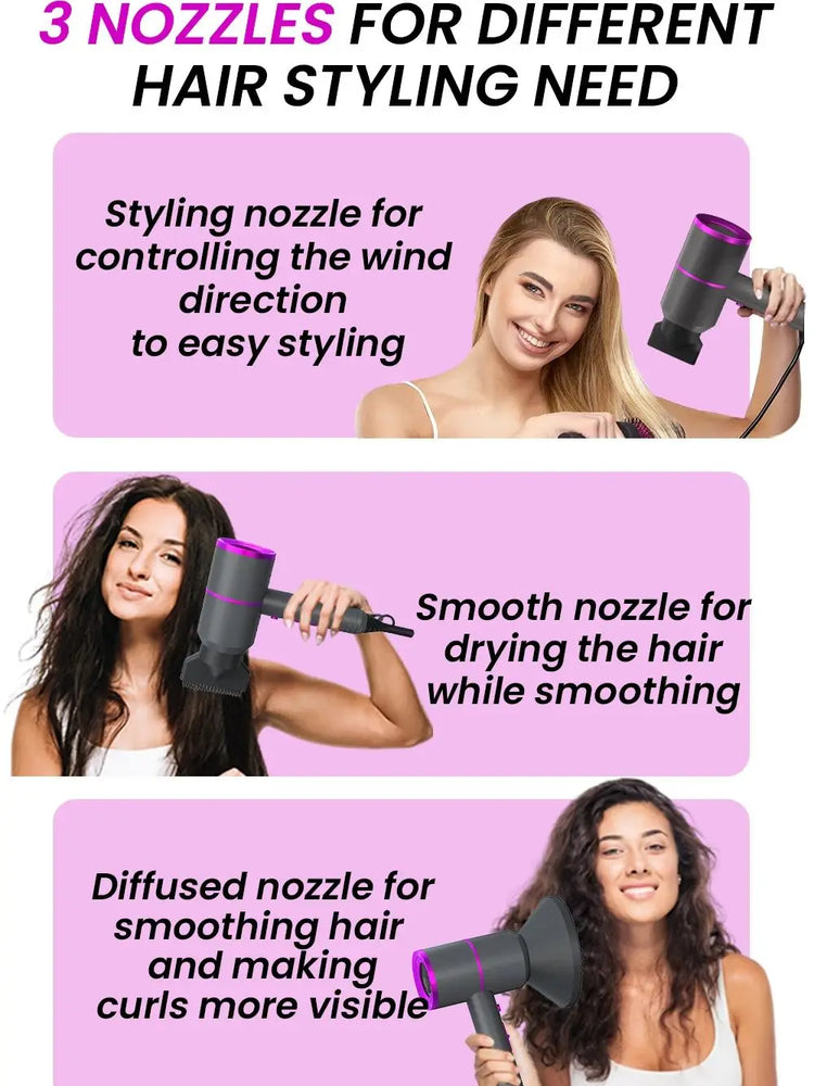 VoluVibe Ionic Breeze Pro Professional Ionic Hair Dryer - ElectronAge