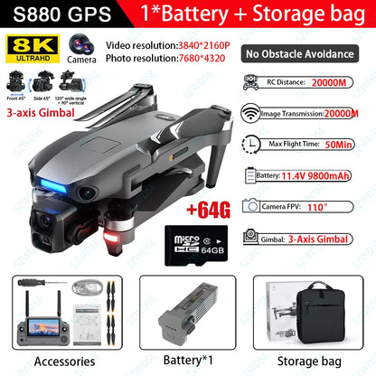 S880 Max Fishing GPS Drone 8K Dual Camera