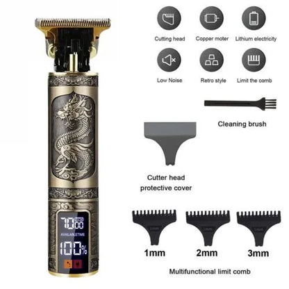 Beard Trimmer Hair Clippers Cordless Hair Cutting Barber Shaving Machine - ElectronAge
