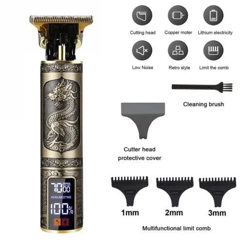 Beard Trimmer Hair Clippers Cordless Hair Cutting Barber Shaving Machine - ElectronAge