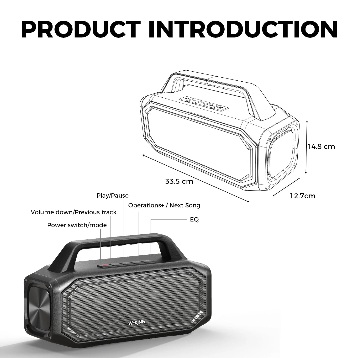 W-KING 80W Speakers Bluetooth - ElectronAge