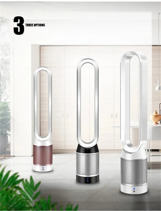 42 Inch Air Purification Circulation Bladeless Fan Ultra-Quiet Dormitory Desk Floor Electric Fan Tower Fan Bladeless Room Fan