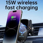 UYUXIO Wireless Car Charger Fast Charge Manual Clamping Air Vent Car Phone Holder for Samsung Android Phones iPhone 16 15 14 13
