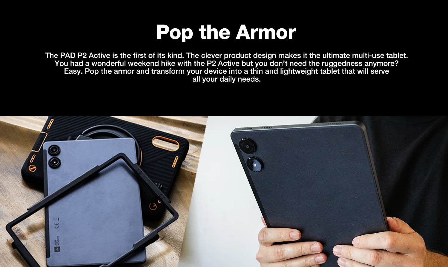 AGM PAD P2 Active 11” FHD Rugged Tablet - ElectronAge