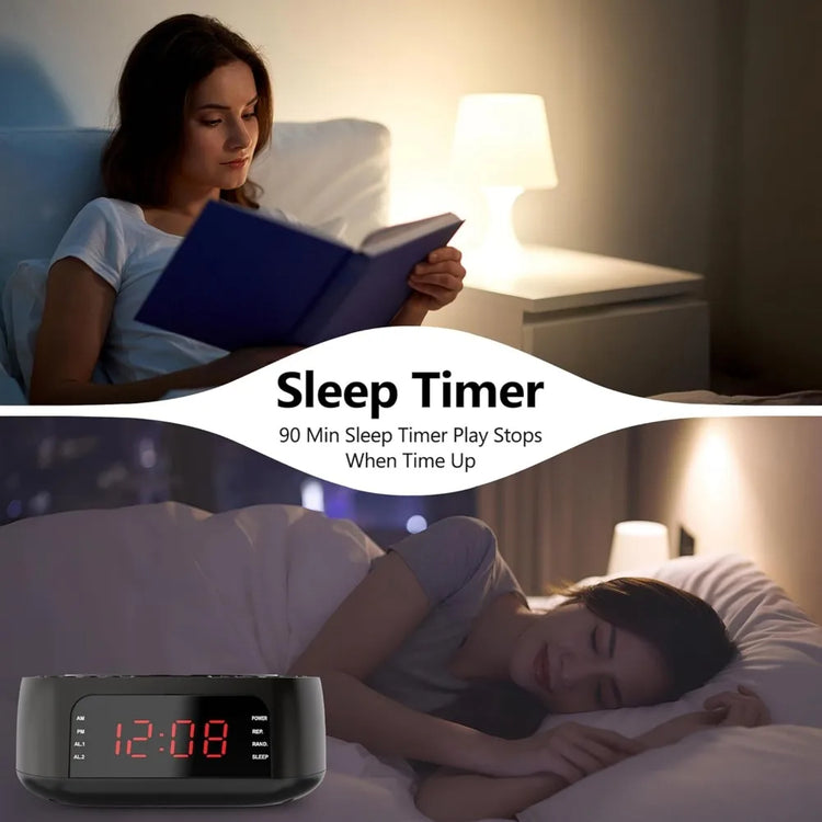 CD Alarm Clock Radio with Remote MP3 Bluetooth - ElectronAge