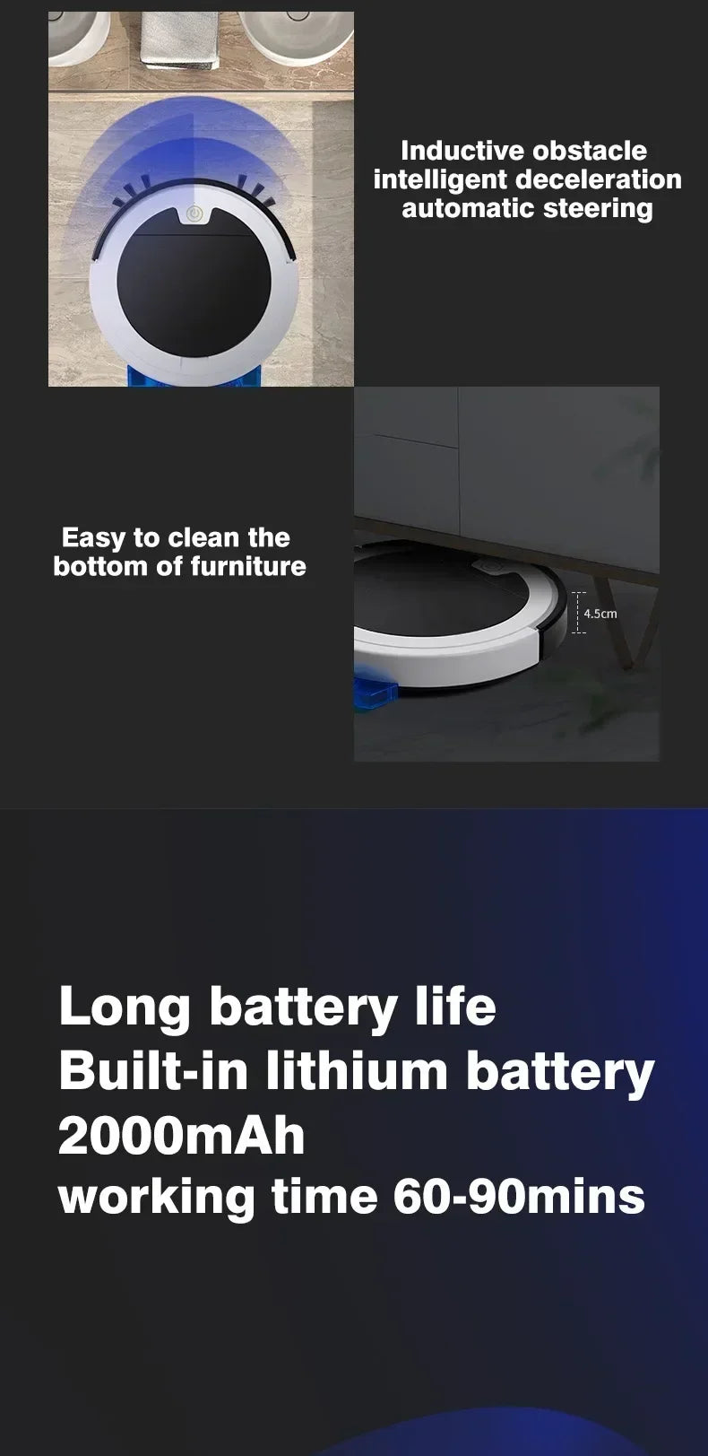 Intelligent Sweeping Robot Large Water Tank - ElectronAge