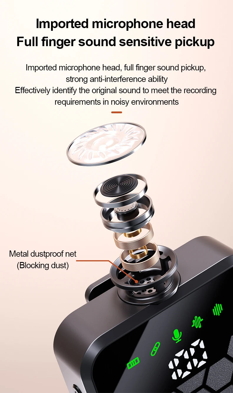 basix Wireless Lavalier Microphone 4Drag1 Mini Mic Noise-Canceling - ElectronAge