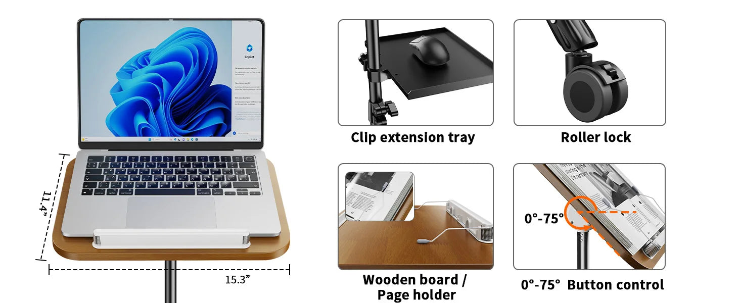 Oatsbasf Portable Laptop Tripod Floor Stand - ElectronAge