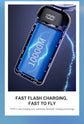 5000mAh Handheld Mini Fan Wireless USB Rechargeable Portable Digital Display Phone Holder Fan 5 Speed Foldable Neck Hanging Fans