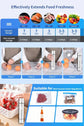 5 Vacuum Sealer Bags + 1 Electric Vacuum Sealer + 1 Clip, Reusable Durable Food Storage Bags, Clear Food Grade Storage Bags