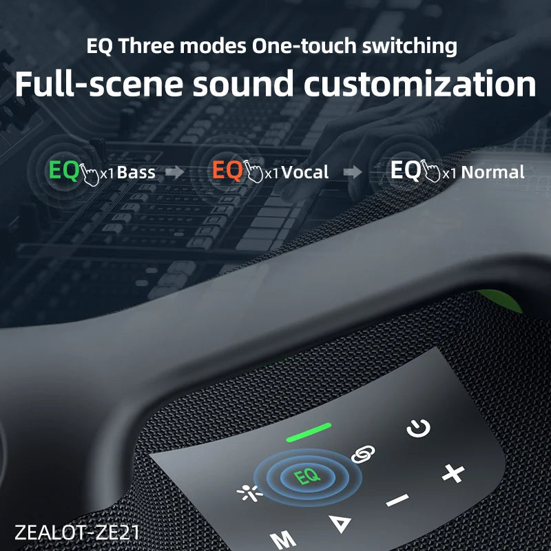 ZEALOT-ZE21 250W Big Power Wireless TWS Subwoofer - ElectronAge