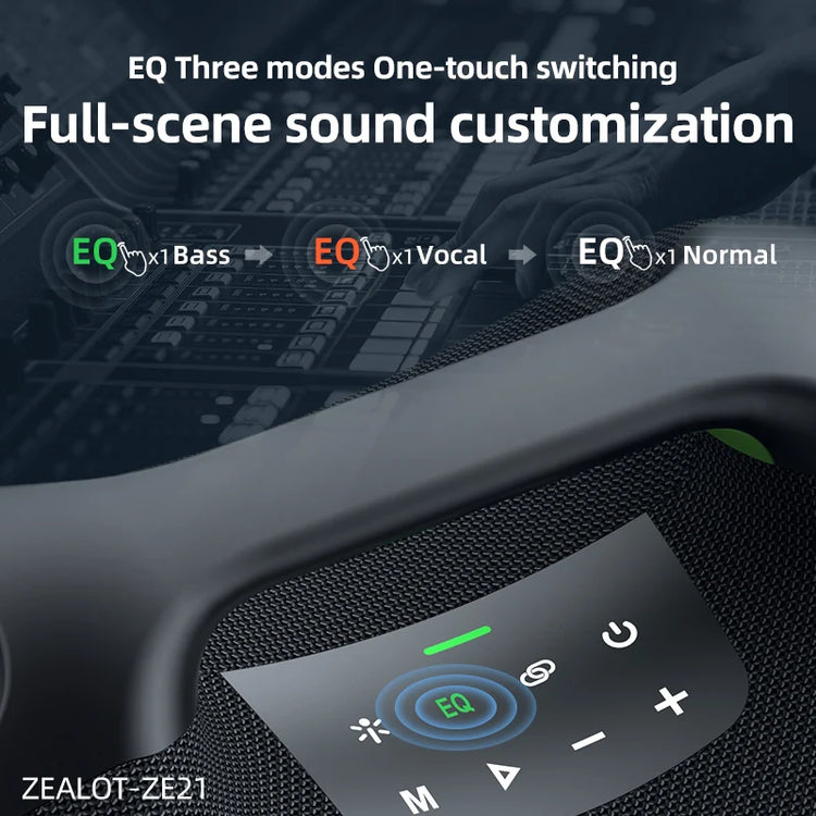 ZEALOT-ZE21 250W Big Power Wireless TWS Subwoofer - ElectronAge