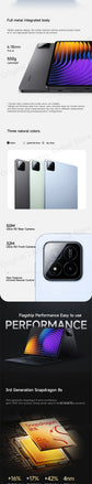 Xiaomi Tablet Pad 7 Pro 11.2-inch 3.2K 144Hz Snapdragon 8s Gen3 50MP + 32MP camera Xiaomi HyperOS 2 Tablet