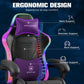 Ergonomic Gaming Chair with RGB LED Lights - ElectronAge