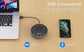 USB&Type-C Speakerphone Speaker Microphone, Touch Buttons 360° Omnidirectional Pickup for Conference Skype Zoom Computer Mic