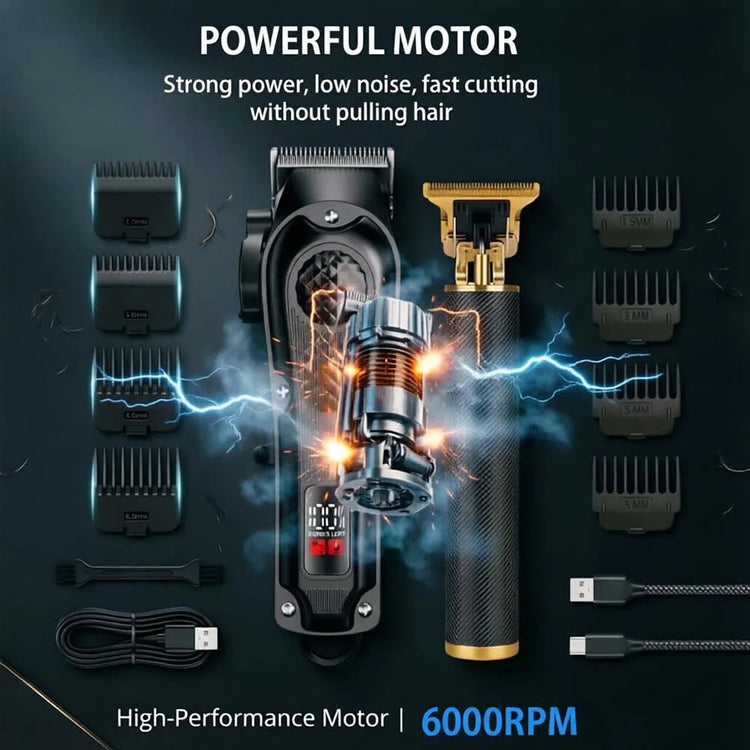 YUKU Professional Hair Clippers with LED Display - ElectronAge