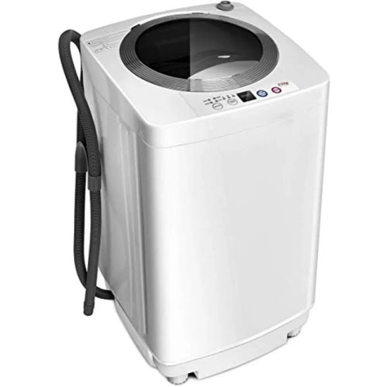 Portable 8L Full Automatic Washer Dryer Combo with Built-in Pump Drain for rtment RV Dorm Compact Spin Dryer in White
