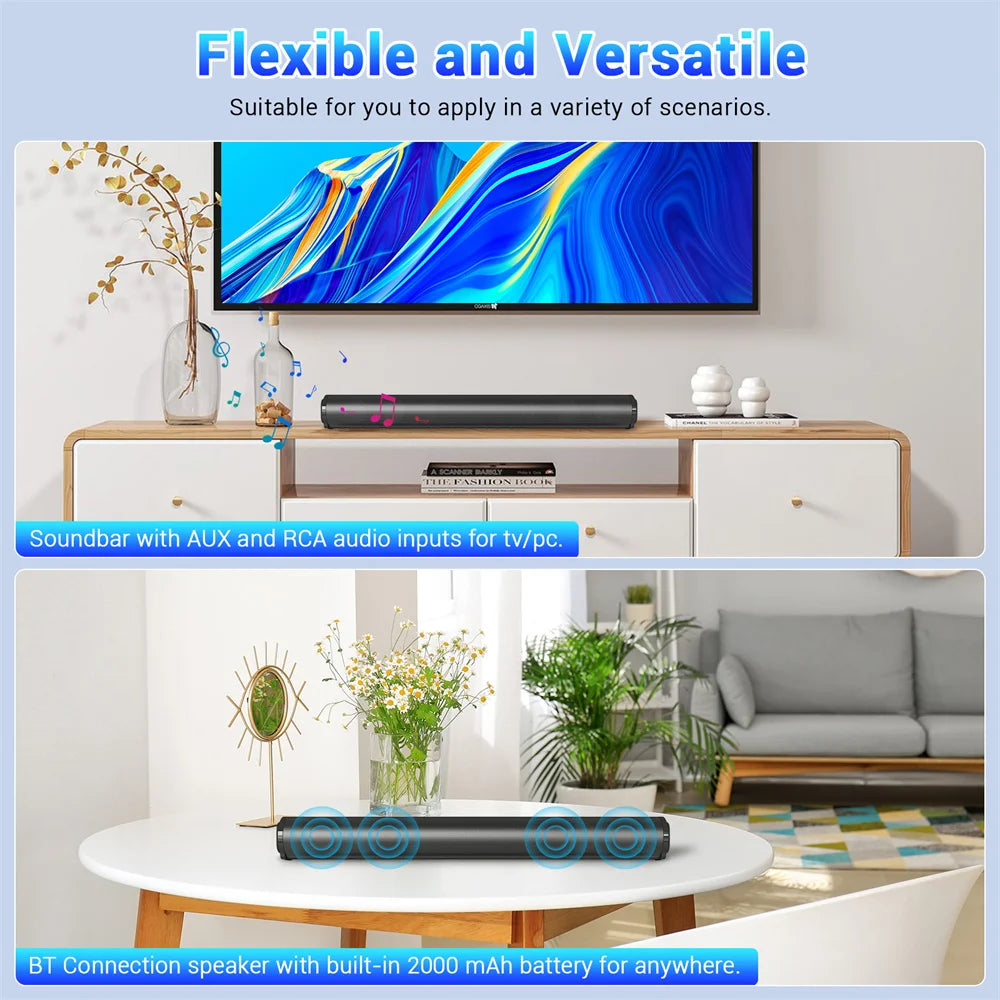 Sound Bar TV Sound System Bluetooth Speaker - ElectronAge