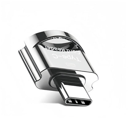 Type C Micro SD Card Reader, USB C TF Card Reader Adapter with Keychain, Compatible with MacBook, iPhone 15,Laptops