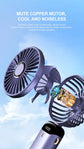 5000mAh Handheld Mini Fan Wireless USB Rechargeable Portable Digital Display Phone Holder Fan 5 Speed Foldable Neck Hanging Fans