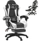 Ergonomic Gaming Chair, Leather Office Chairs with Foot Rest - ElectronAge