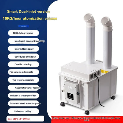 10KG/H Ultrasonic Industrial Humidifier Large Fog Volume Vegetable Fresh-keeping Atomizer Spray
