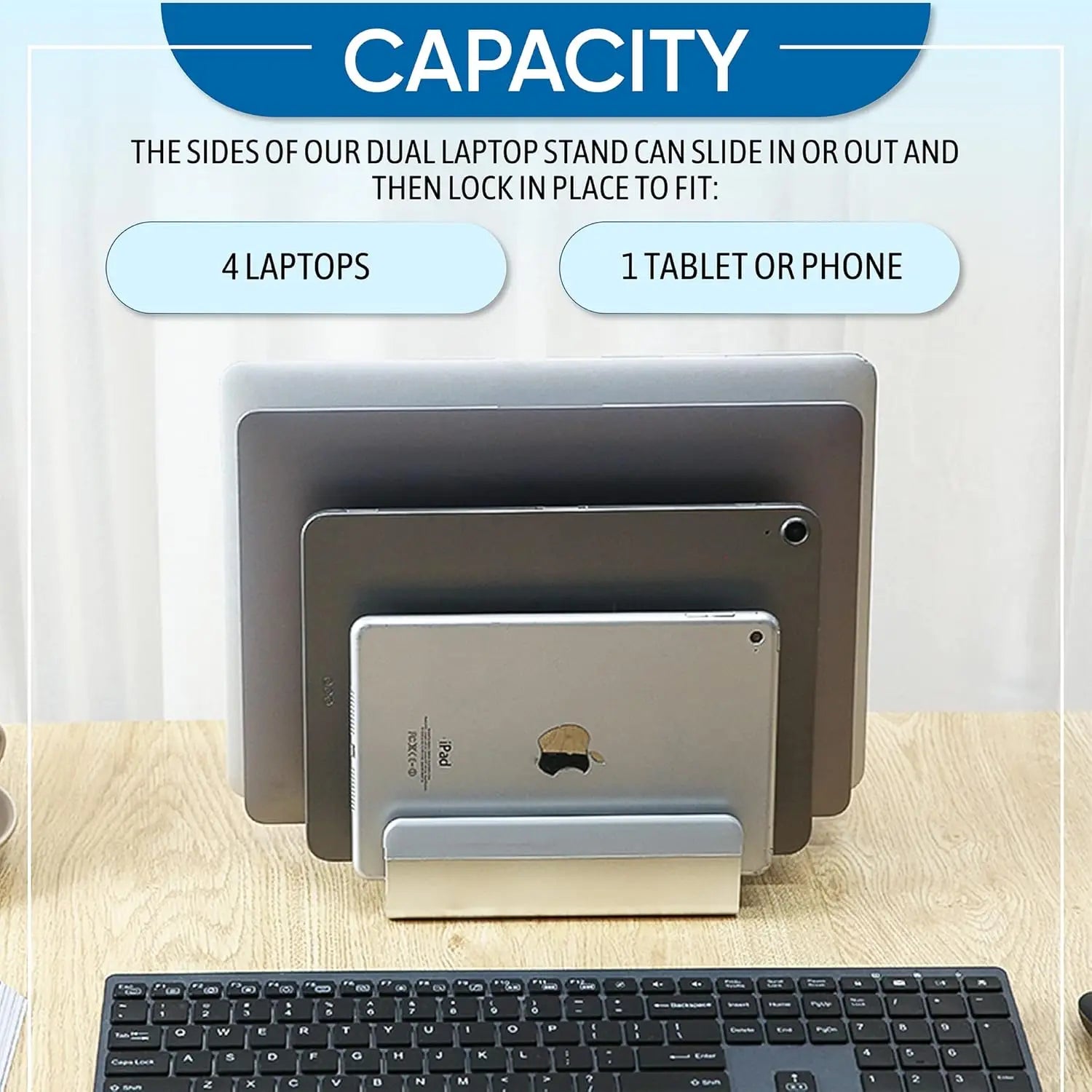 Adjustable Laptop Stand for 5 Devices - ElectronAge