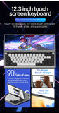 Topton 12.3 Inch Touch Screen Monitor Gaming Mechanical Keyboard Portable for Phone Tablet Mini PC Desktop Windows Mac Android