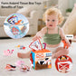 Soft Plush Baby Tissue Box Toys Animals Farm with Sound Montessori Toys Early Education Sensory Toy Boy Girl Infant Newborn Gift