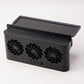 Solar Powered Car Radiator Cooling Fan With 3 Air Outlets Car Window Air Vent Fan USB Powered Auto Ventilation Fan For All Cars