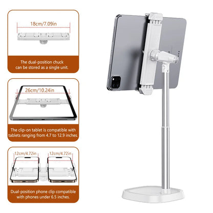 2026 Mobile Tablet Live Streaming Stand Desktop Adjustable Angle Aluminum Alloy Stand Stable Drama Watching Tool Home Furnishing