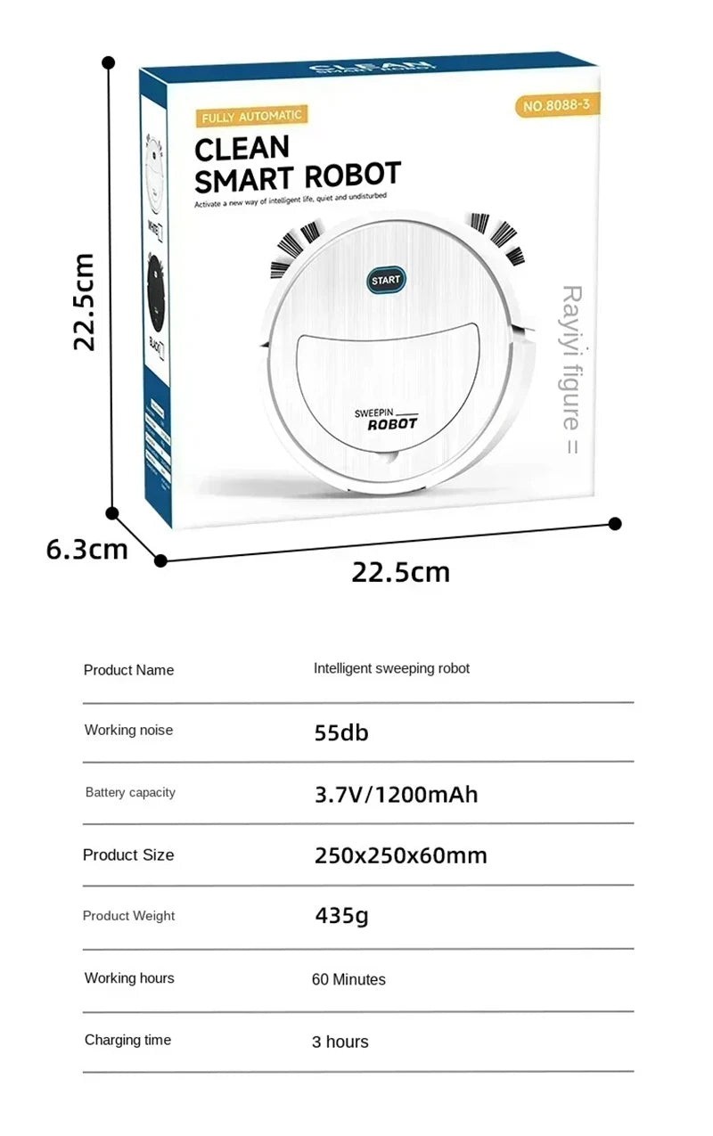 XMSJ 3 in 1 Smart Sweeping Robot Vacuum Cleaner - ElectronAge