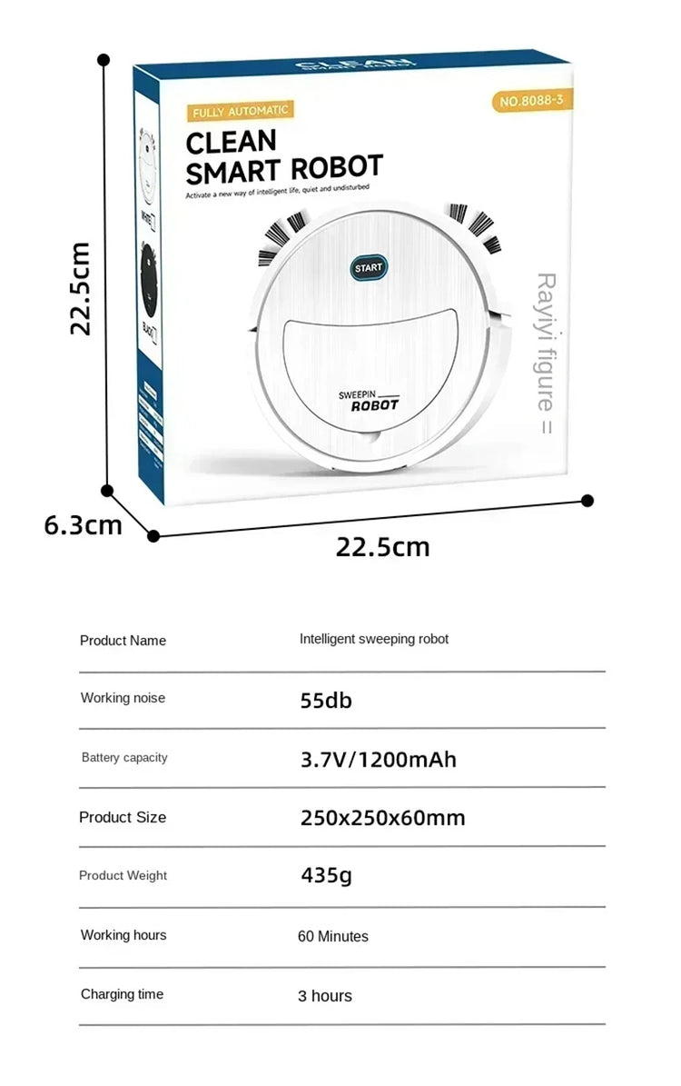 XMSJ 3 in 1 Smart Sweeping Robot Vacuum Cleaner - ElectronAge