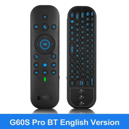 2.4G BT5.0 Dual Mode Air Mouse IR Learning New G60S Pro BT Wireless Voice Remote Control  With Backlit Light For Android TV Box