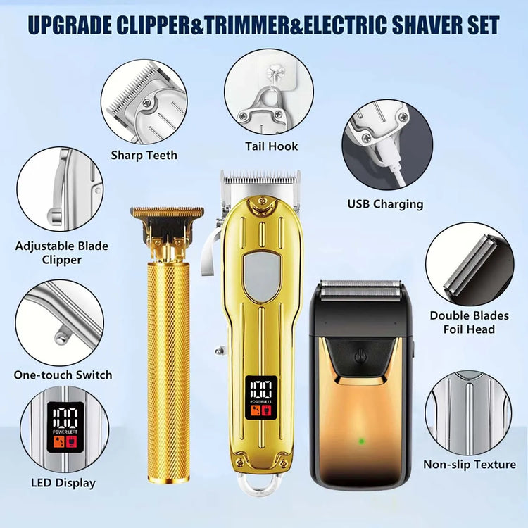 SHUYU Professional Hair Clipper and Trimmer Set - ElectronAge