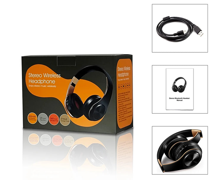 CATASSU Men Gold Wireless Headphones - ElectronAge