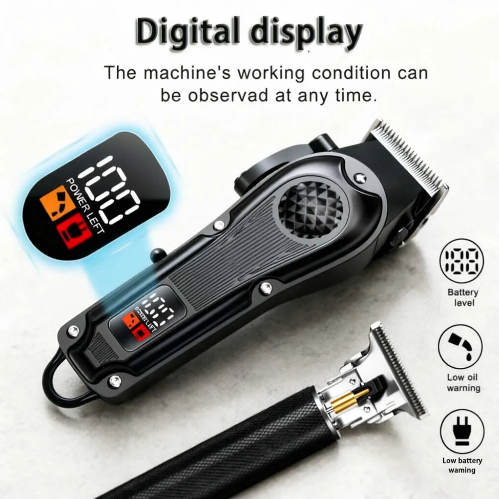 YUKU Professional Hair Clippers with LED Display - ElectronAge