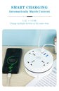 Round Universal Power Strip Portable Extension Cord Socket Plug USB Phone Charger With 3 USB Cable Smart Home EU US UK AU Plug