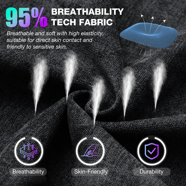 400lbs Breathable Fabric Gaming Chair w/ LED Light - ElectronAge
