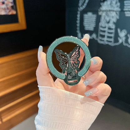 Stylish Bling Butterfly Phone Stand Magnetic Suction Bracket Mobile Phone Ring Holders