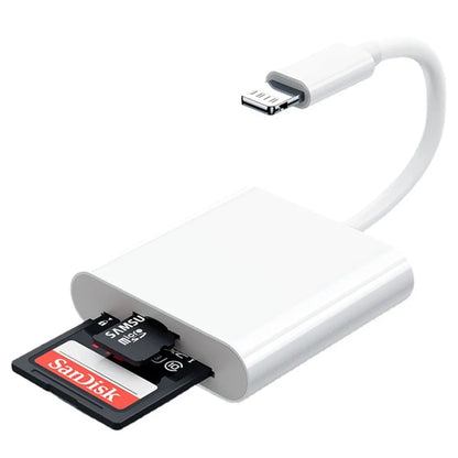 2-in-1 Lightning to SD TF Card Reader