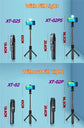 100pcs XT-02 Bluetooth Wireless Remote Selfie Stick Holder Extendable Foldable Handheld Monopod Selfie Stick with Tripod Stand