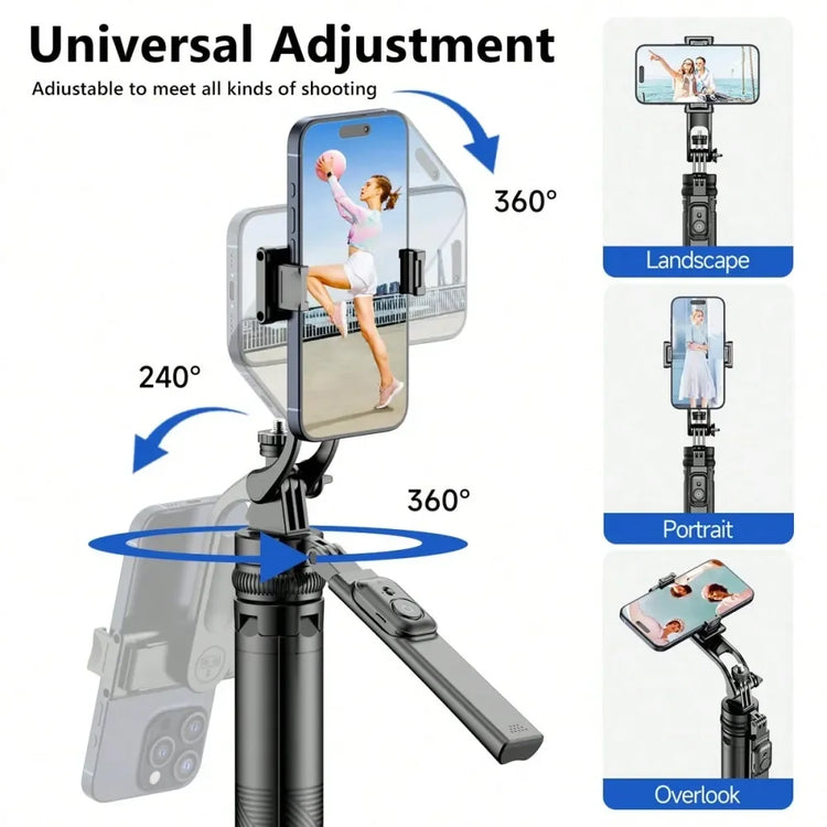 Aluminum Alloy Selfie Stick Tripod With Bluetooth Remote Control - ElectronAge