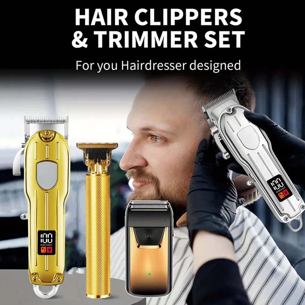 SHUYU Professional Hair Clipper and Trimmer Set - ElectronAge