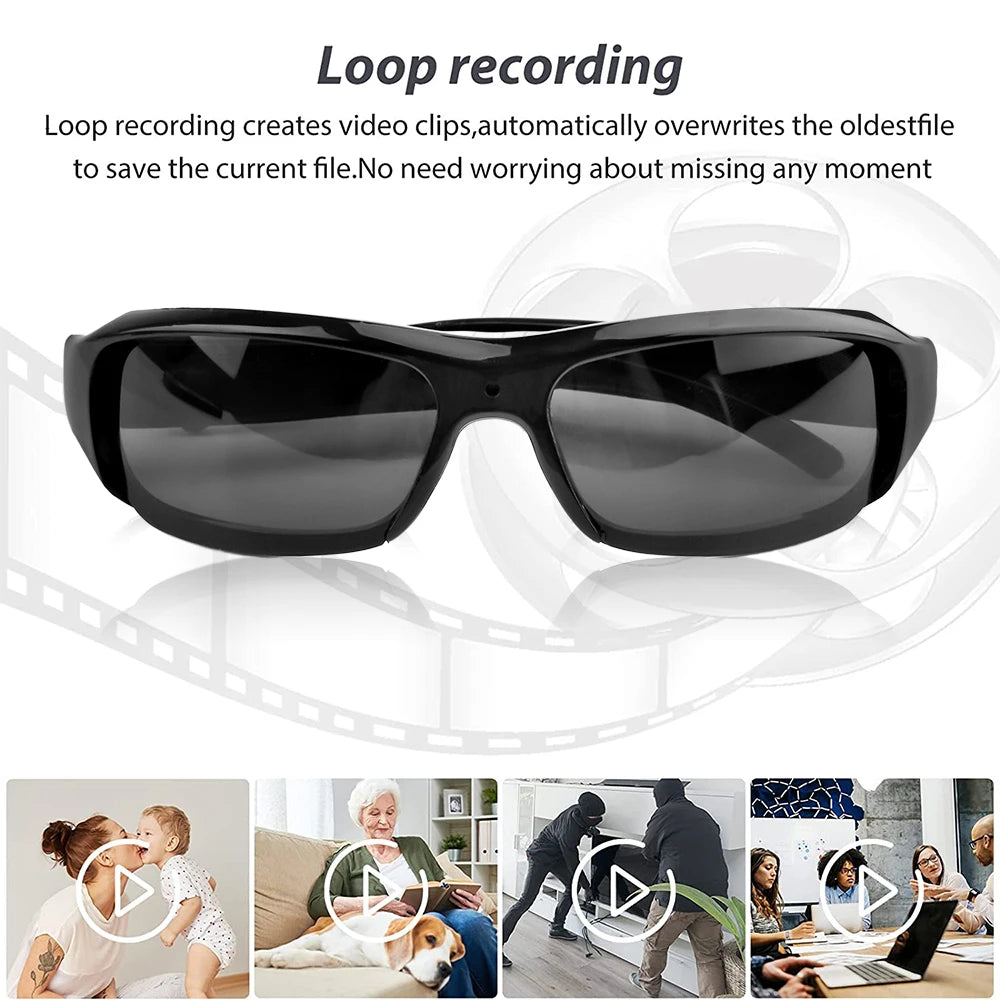 Portable 1080P HD Mini Glasses Camera Video Recorder - ElectronAge