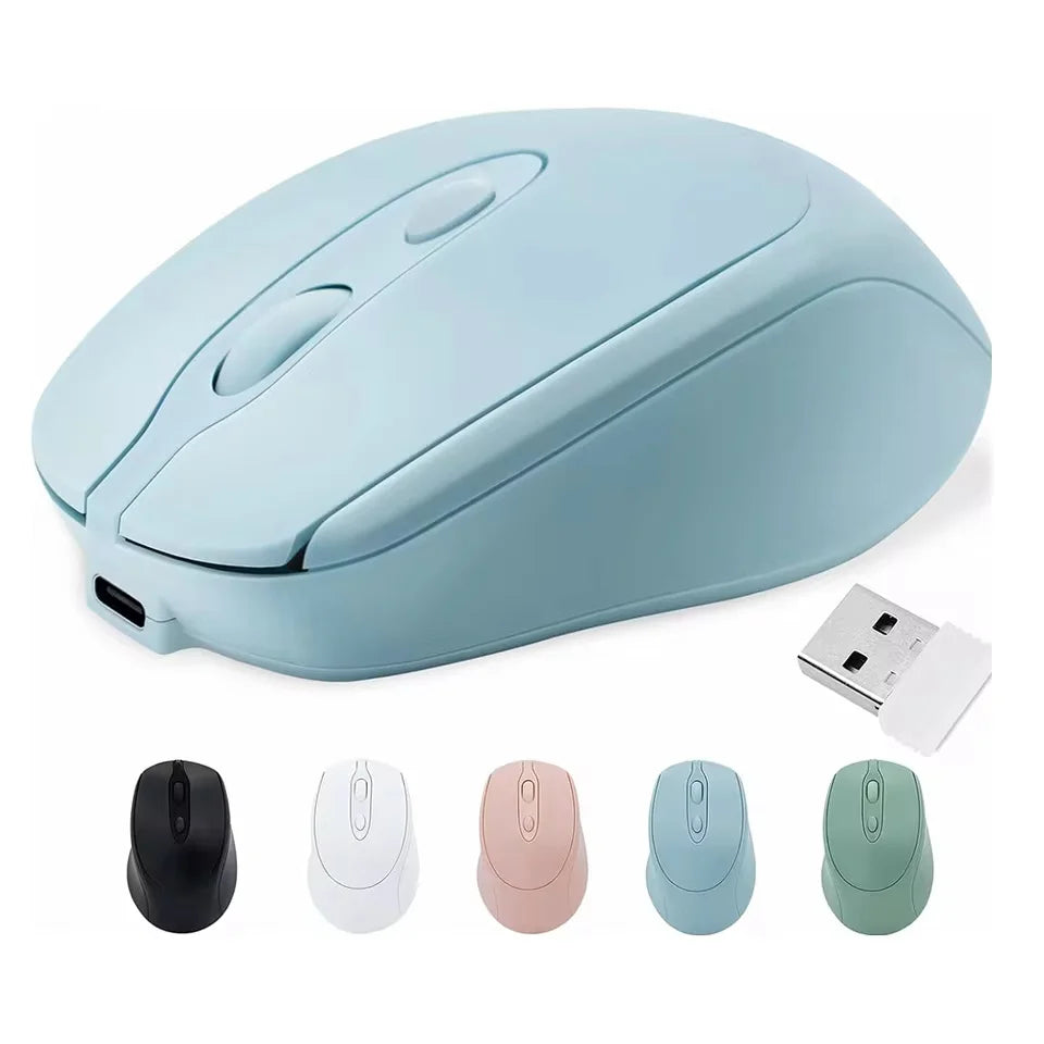 Wireless Computer Mouse Rechargeable 2.4G Bluetooth-Compatible - ElectronAge