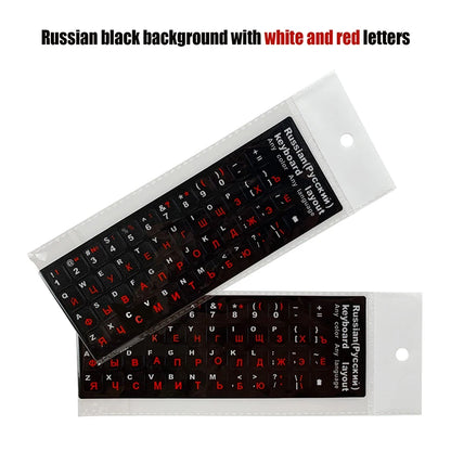 1PC Black Keyboard Stickers Russian Language Alphabet For Computer PC Dust Protection Laptop DIY Accessories