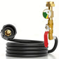 Propane Tank Refill Adapter Propane Bottle Connector With Glow In The Dark Gauge Brass Connector With Hose For Outdoor Stove BBQ