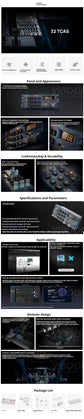 WINWING 32 TCAS/ATC Panel Simulation Flight Central Cockpit Control Panel - For XPlane / MSFS2024 / MSFS2020