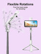 Wireless Bluetooth Selfie Stick Foldable Portable Tripod with Fill Light Shutter Remote Control for Android iPhone Smartphone
